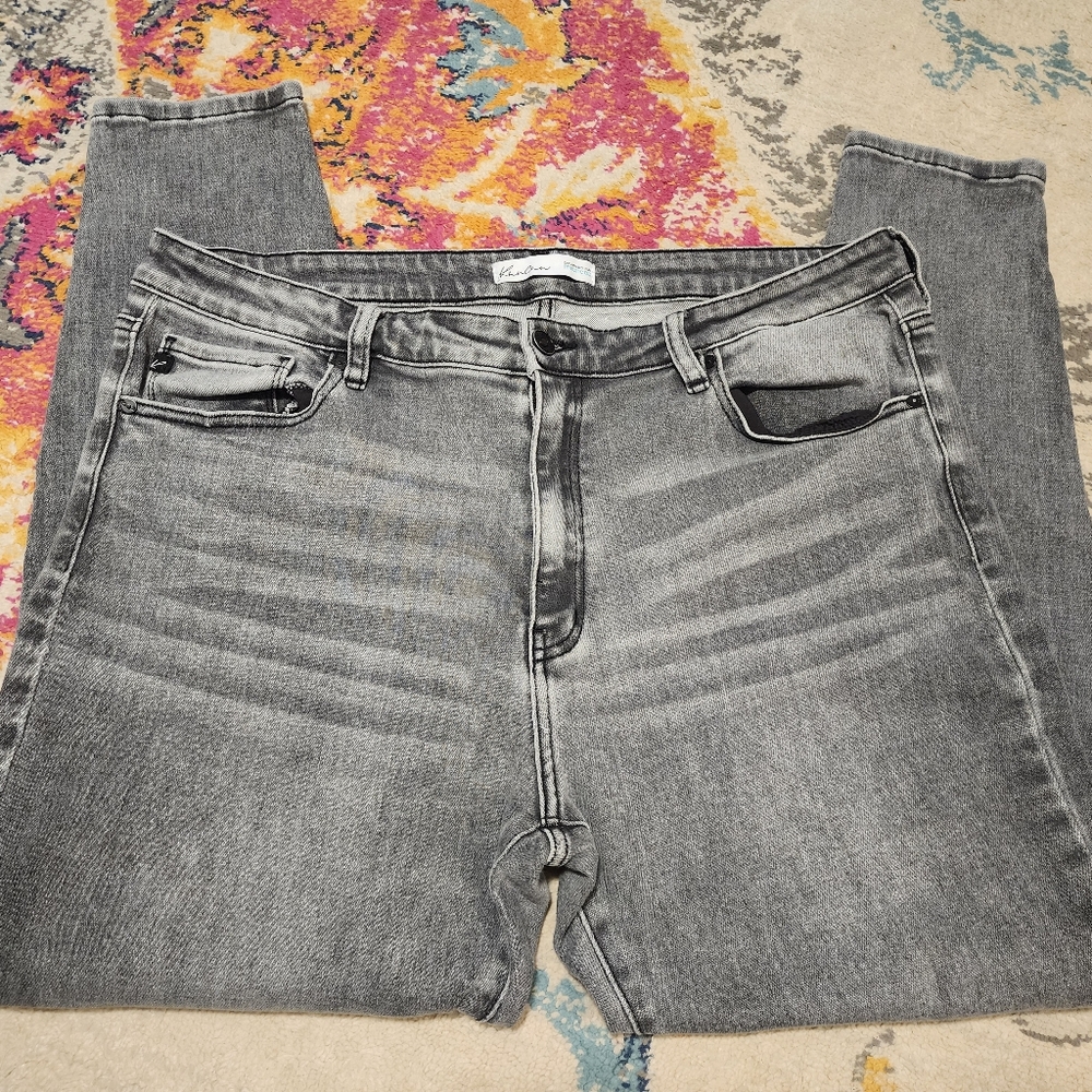 KanCan Charcoal Grey Skinny Jeans Size 33